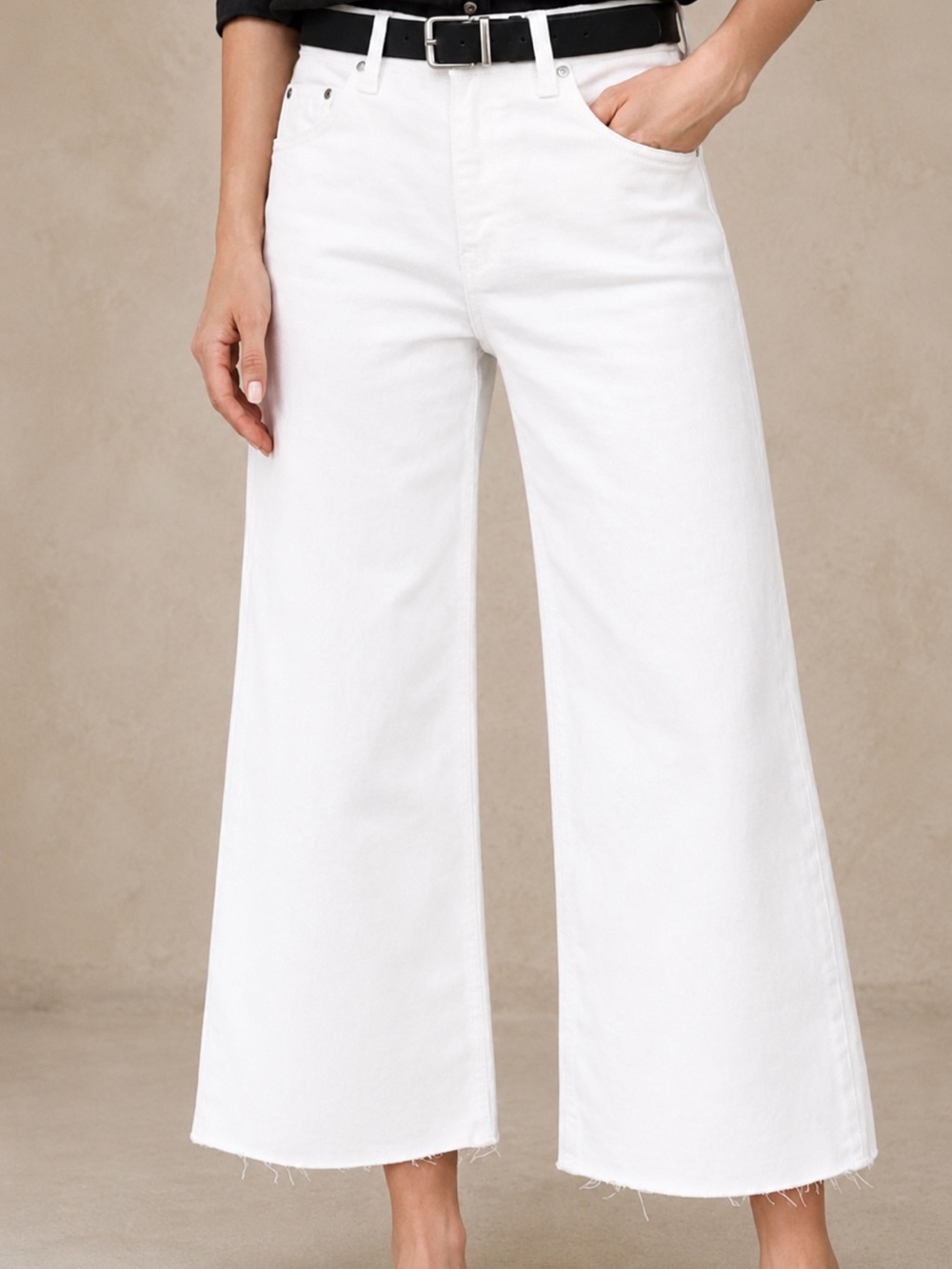 NWT Anthro Fidelity Denim Ziggy High-Rise Crop Wide-Leg Jeans, 32